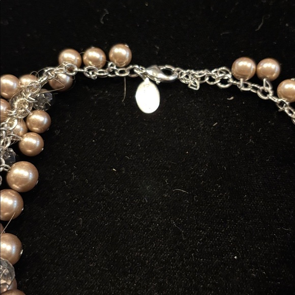 White House Black Market Pearl and Crystal Necklace - Picture 2 of 3